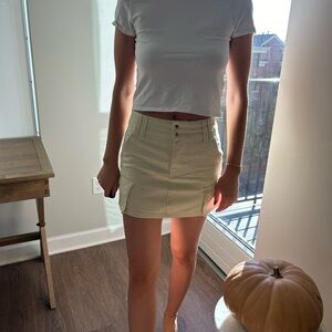 Women's Butter Yellow Mini Skirt